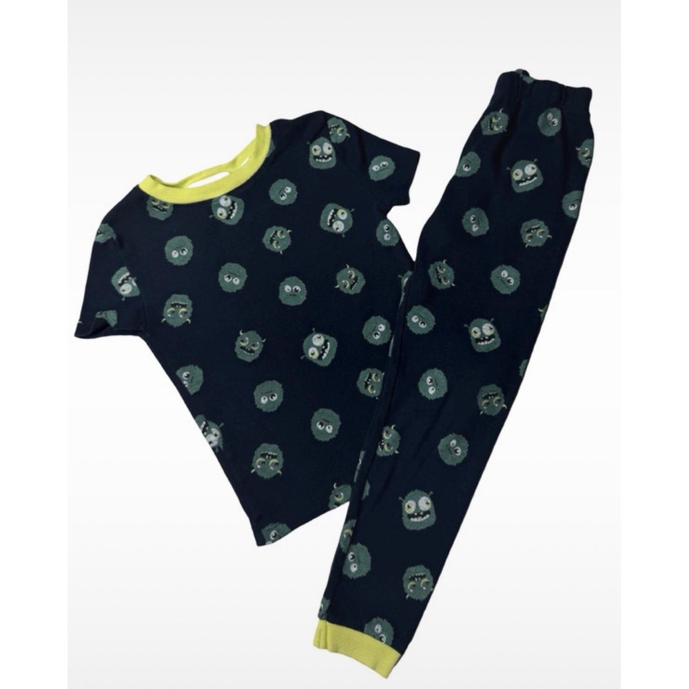 Highland Originals Boys Monster Pajama Set Size 5/6 Halloween Fall PJ 2 Piece